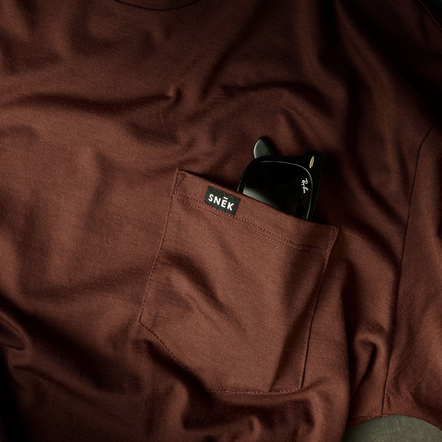 ray ban storage in merino wool pocket tee