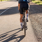 white performance and moisture wicking road cycling sock