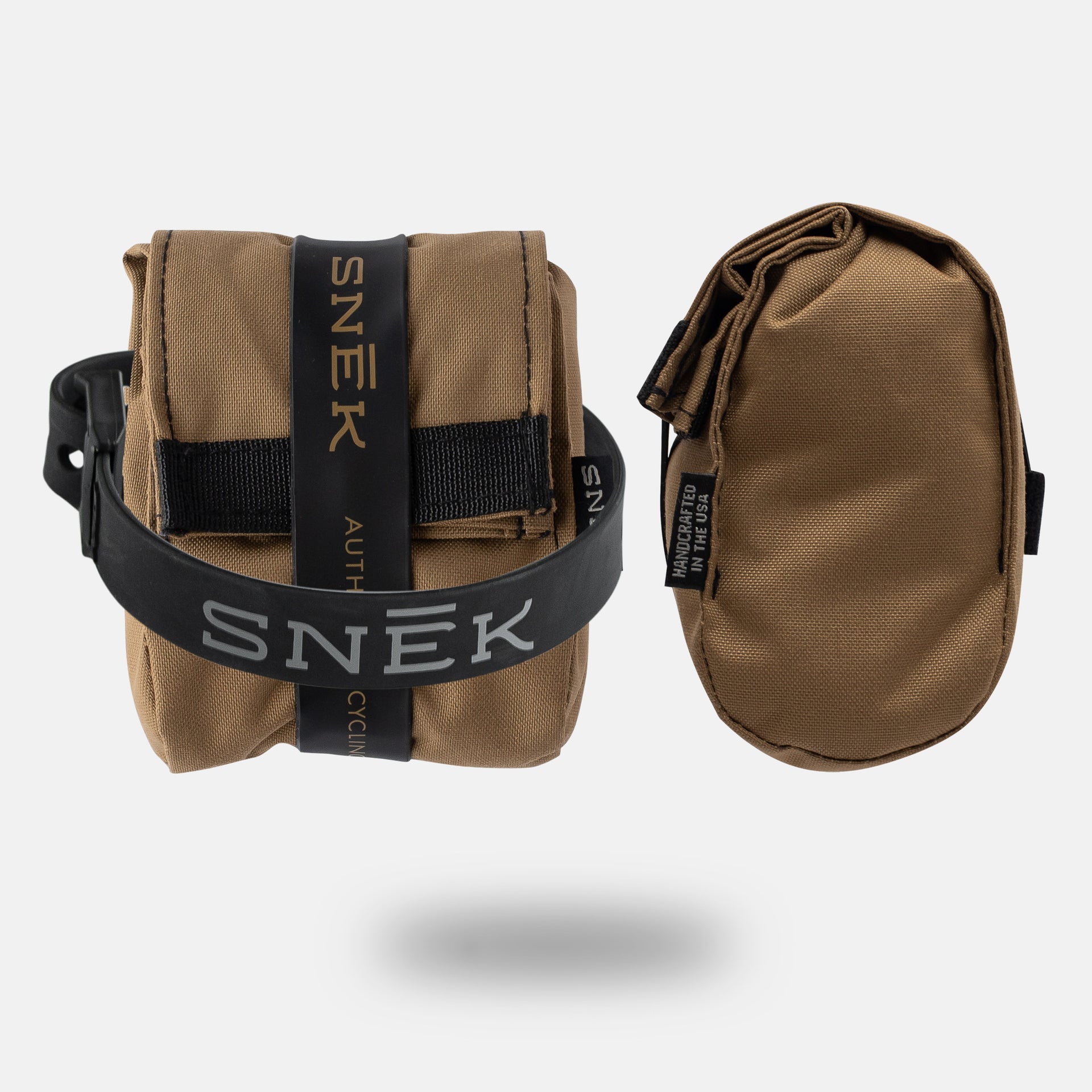Bicycle Saddle Bag & Frame Bag with Roll Top Closure Snēk Cycling