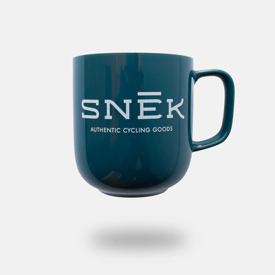 snek authentic cycling goods cermaic mug front