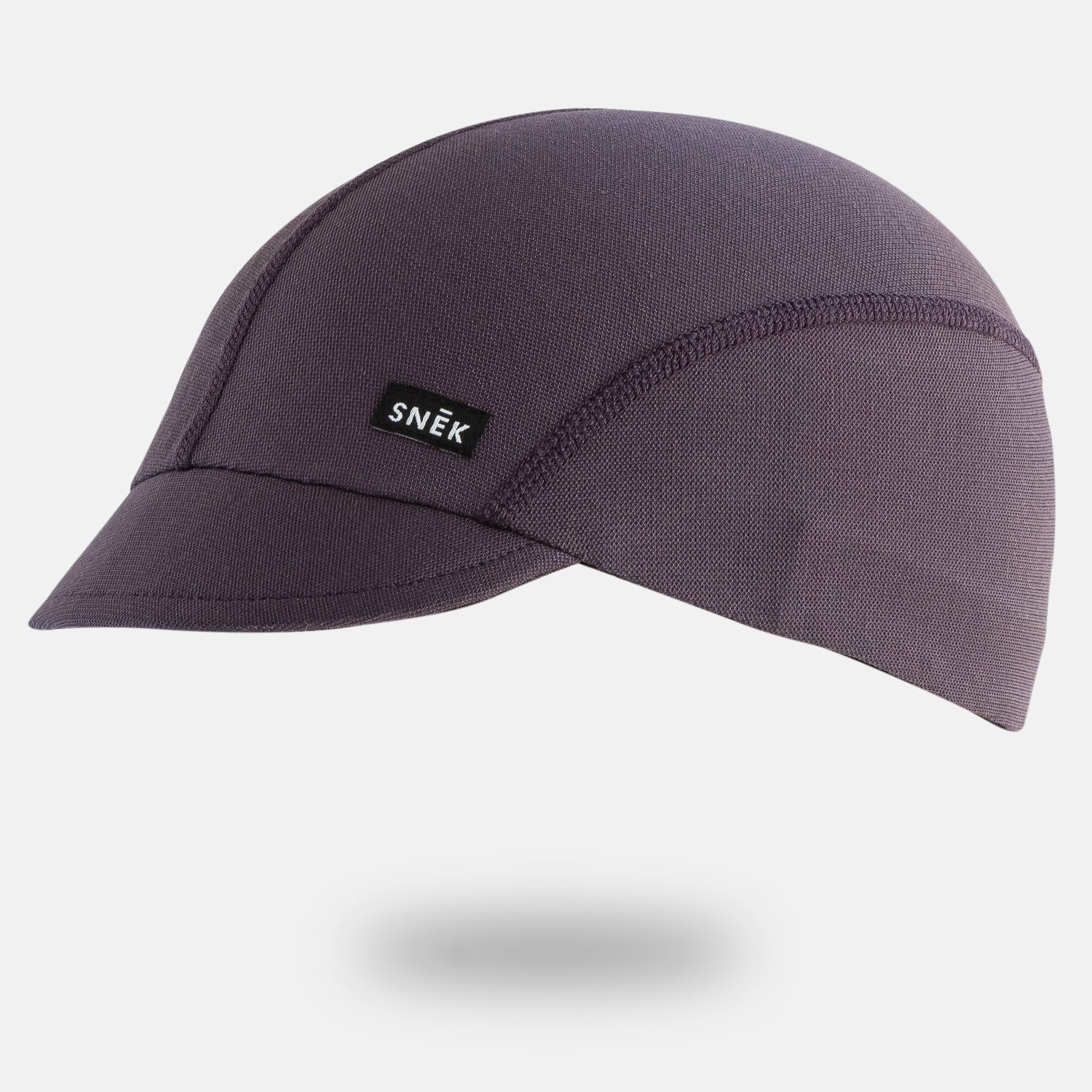 snek cycling lightweight summer cap in purple moisture wicking