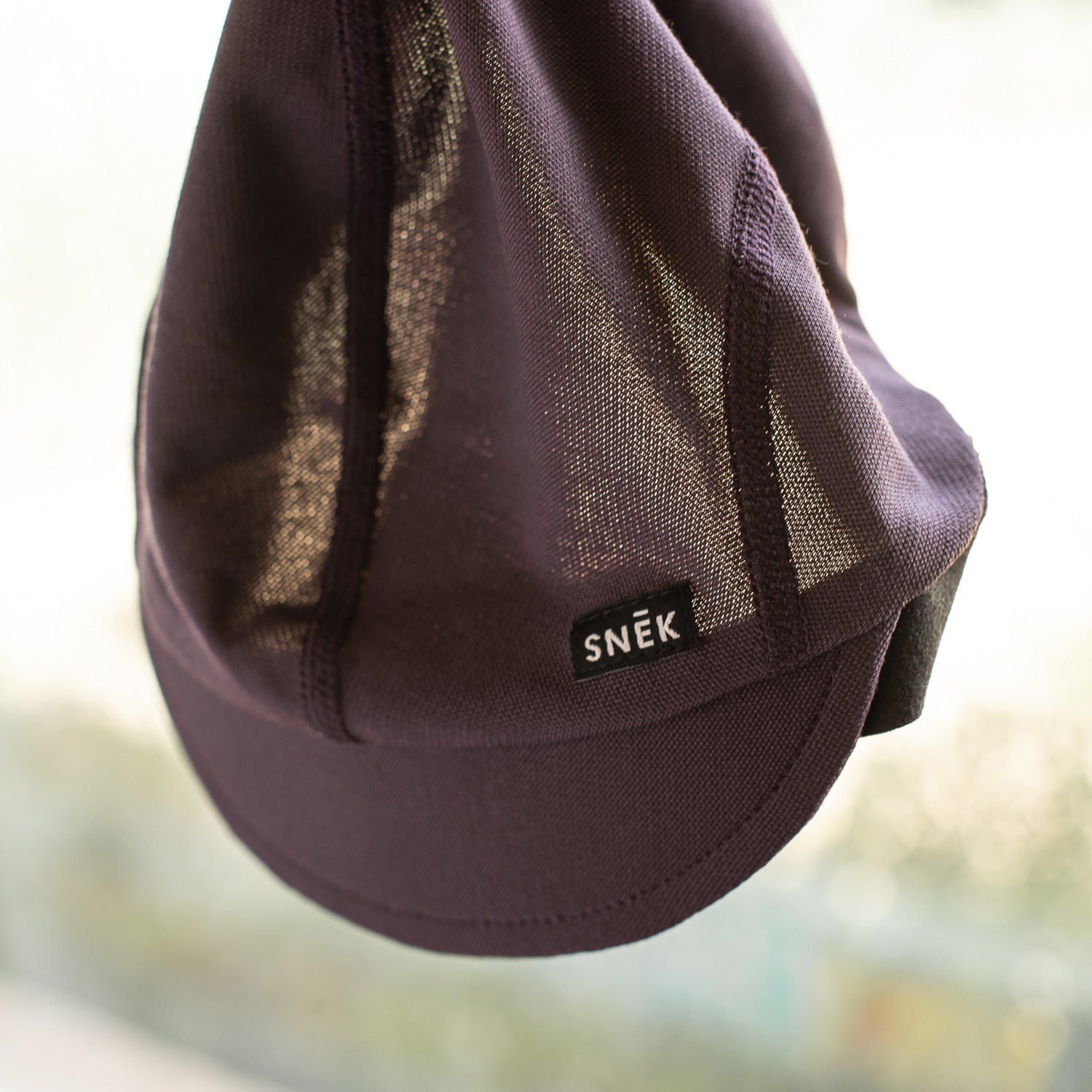 snek cycling lightweight summer cap breathable and moisture wicking fabric detail